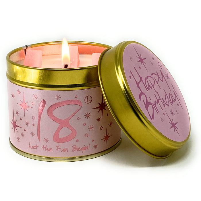 Happy Birthday Candle Tins - Milestone Ages 18