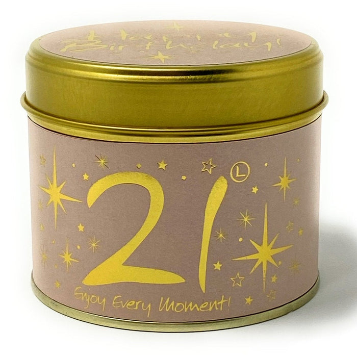 Happy Birthday Candle Tins - Milestone Ages 21