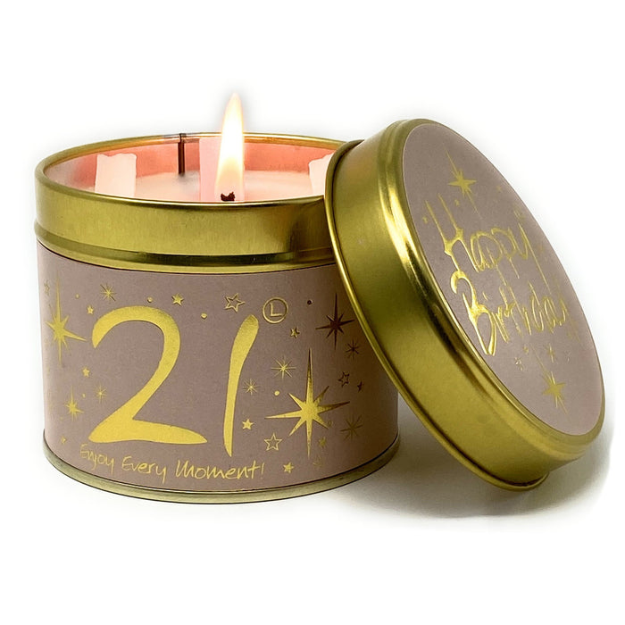 Happy Birthday Candle Tins - Milestone Ages 21