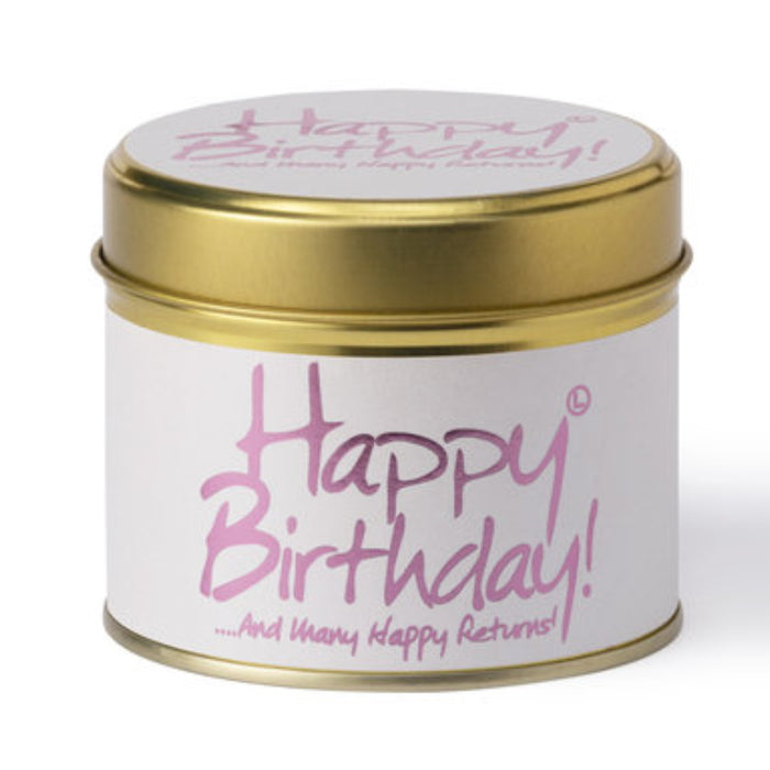 Happy birthday and many happy returns candle tin