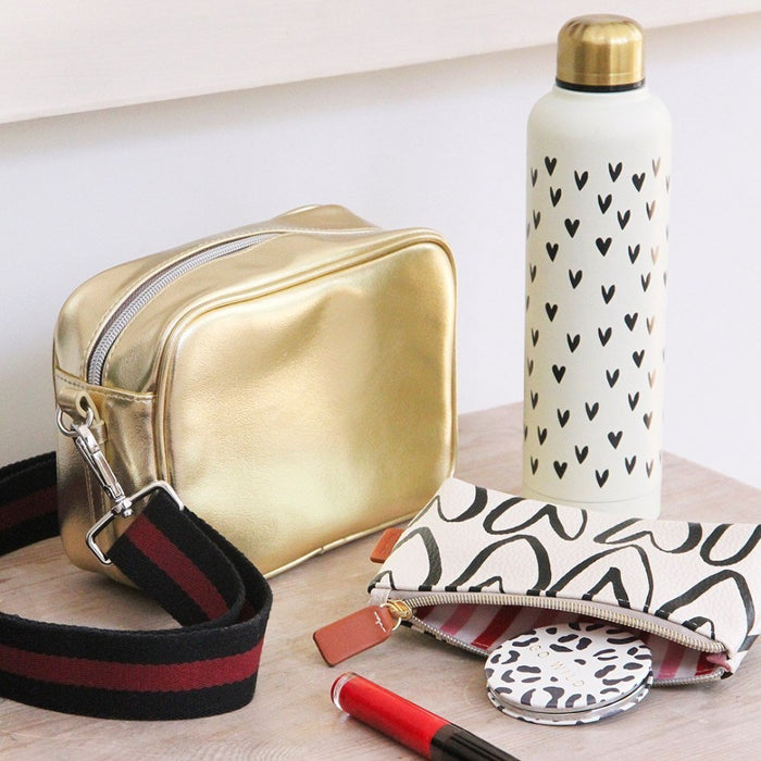 Caroline Gardner Metal Insulated Hearts Water Bottle