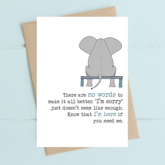no words i'm here for you card