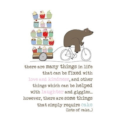 "Some Things Simply Require Cake" Get Well Card